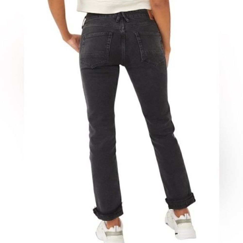 Free People Slim Cuffed Boyfriend Jeans Faded Black sz 24 NWT - Picture 3 of 11